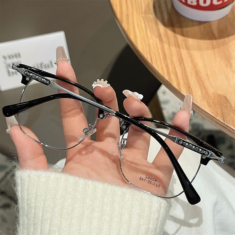 Spykay™ EG26897 Classic Square Frame Anti-blue Light Browline Glasses - image 4