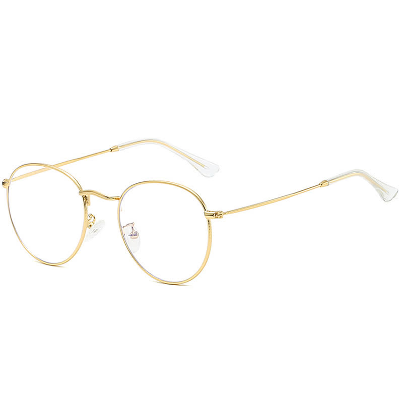 Spykay™ EG26906 Retro Simple Round Frame Anti-blue Light Hipster Glasses - Golden - image 5