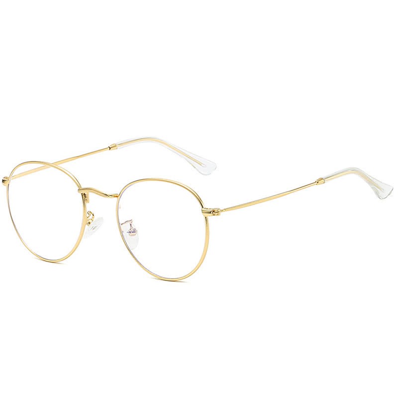 Spykay™ EG26906 Retro Simple Round Frame Anti-blue Light Hipster Glasses - Golden - image 5