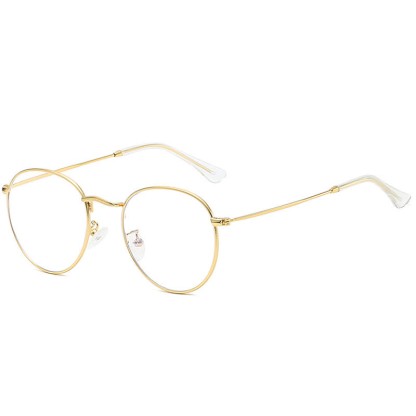 Spykay™ EG26906 Retro Simple Round Frame Anti-blue Light Hipster Glasses - Golden - image 5