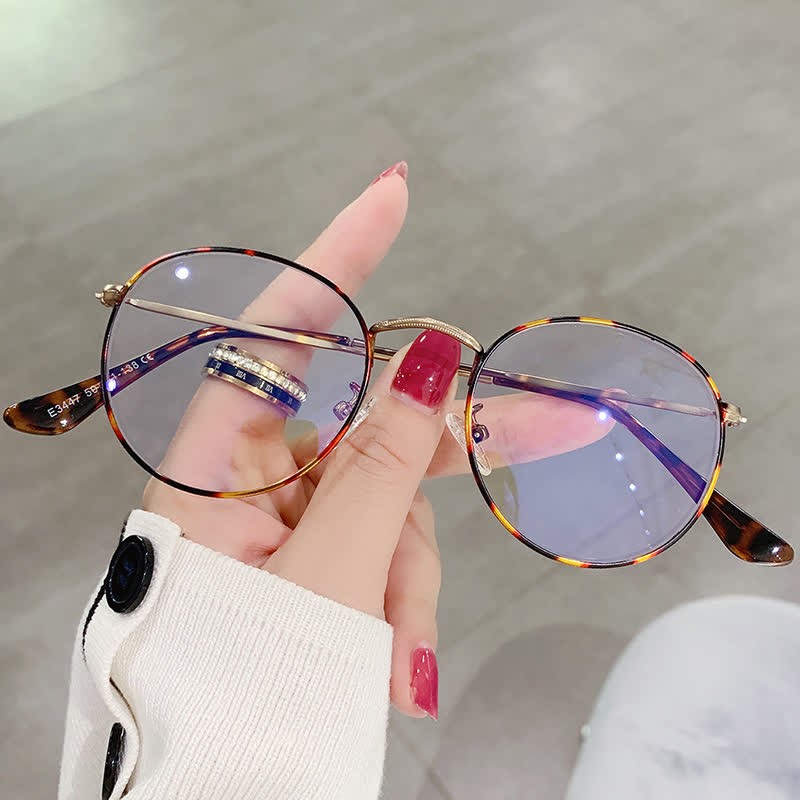 Spykay™ EG26906 Retro Simple Round Frame Anti-blue Light Hipster Glasses - image 1