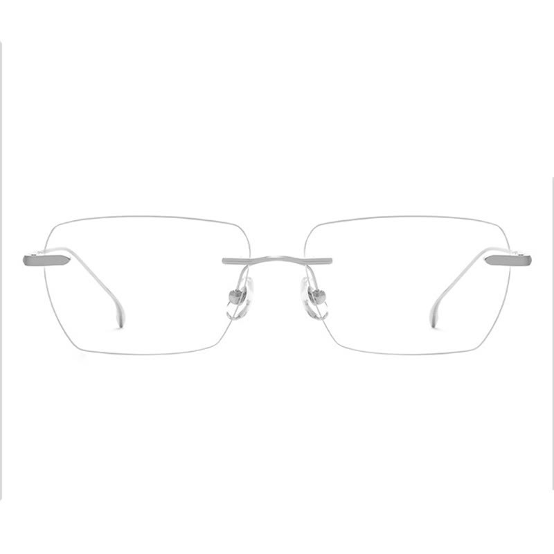 Spykay™ EG26902 Retro Rectangle Frame Anti-blue Light Hipster Rimless Glasses - image 2