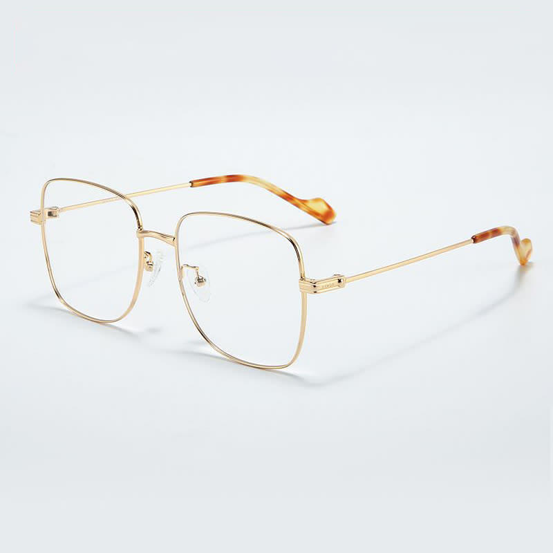 Spykay™ EG26904 Retro Simple Square Frame Anti-blue Light Hipster Glasses - Golden - image 1