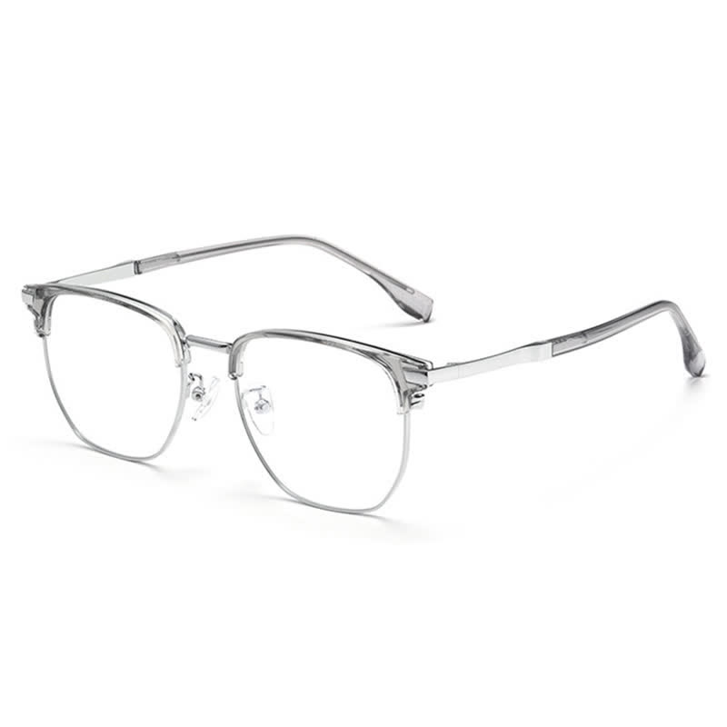 Spykay™ EG26900 Classic Anti-blue Light Square Frame Browline Glasses - Grey - image 4