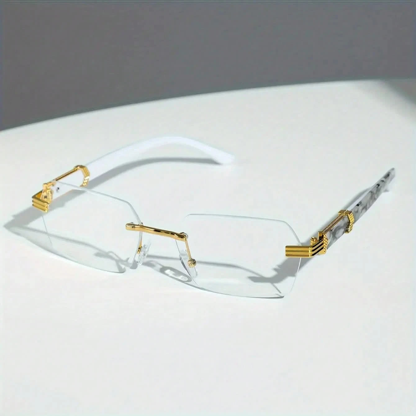 Spykay™EG26685 Rimless Geometric Frame Fashion Glasses - Clear - image 1