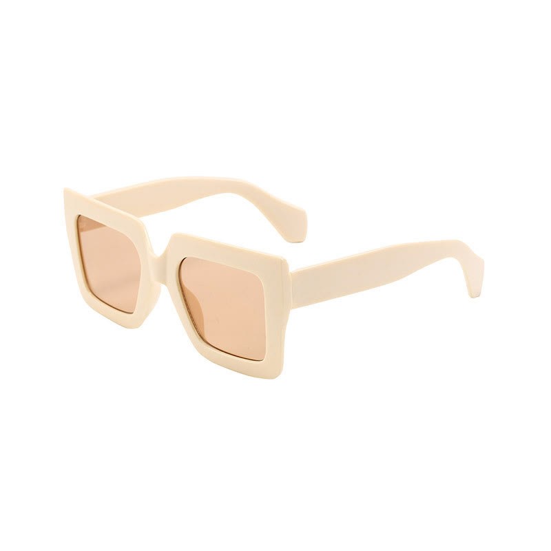 Spykay™ SG61012 Oversized Square Frame Fashion Thick Sunglasses - Beige - image 5