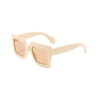 Spykay™ SG61012 Oversized Square Frame Fashion Thick Sunglasses - Beige - image 5