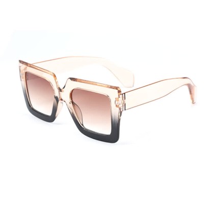 Spykay™ SG61012 Oversized Square Frame Fashion Thick Sunglasses - Black/ Champagne - image 3