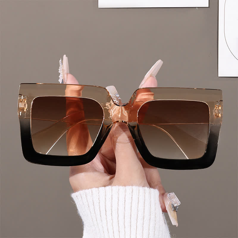 Spykay™ SG61012 Oversized Square Frame Fashion Thick Sunglasses - image 2
