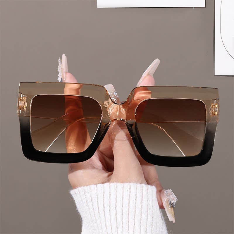 Spykay™ SG61012 Oversized Square Frame Fashion Thick Sunglasses - image 2