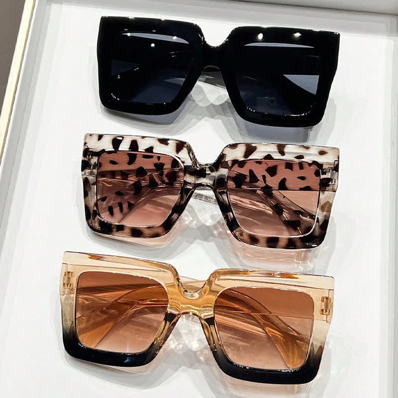 Spykay™ SG61012 Oversized Square Frame Fashion Thick Sunglasses - image 1