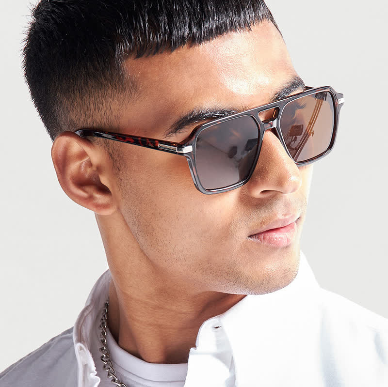 Spykay™ SG61014 Square Frame Double Bridges Classic Sunglasses - image 6