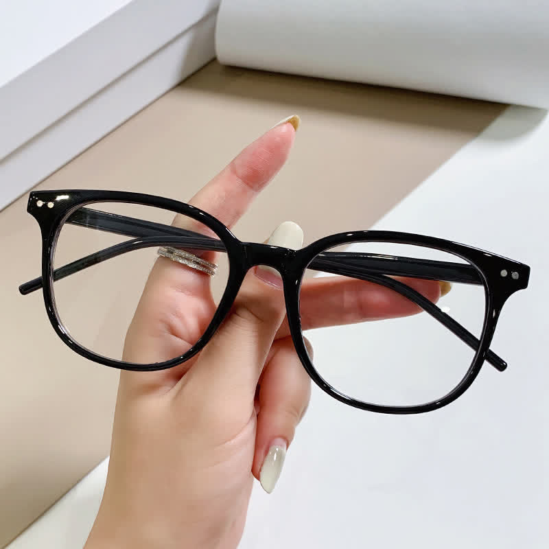 Spykay™ EG26909 Simple Classic Square Frame Anti-blue Light Glasses - Black - image 1