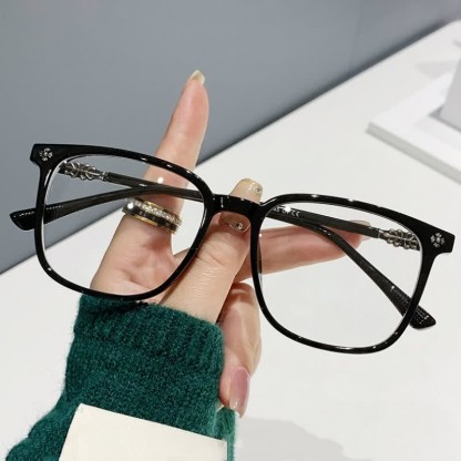 Spykay™ EG26912 Retro Classic Square Frame Anti-blue Light Glasses - Glossy Black - image 2