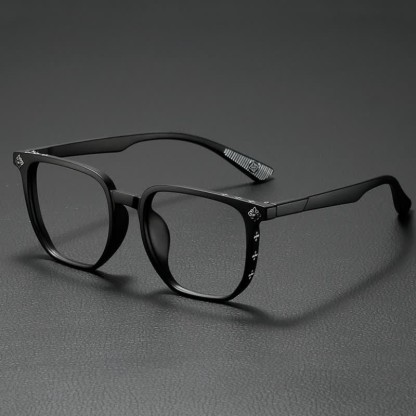 Spykay™ EG26911 Retro Classic Square Frame Anti-blue Light Chrome Hearts Glasses - Matte Black - image 1
