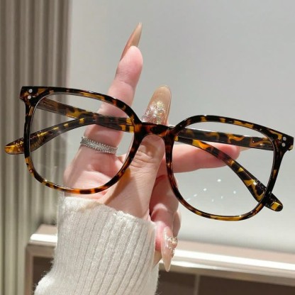 Spykay™ EG60751 Simple Anti-blue Light Square Frame Glasses - Leopard - image 7