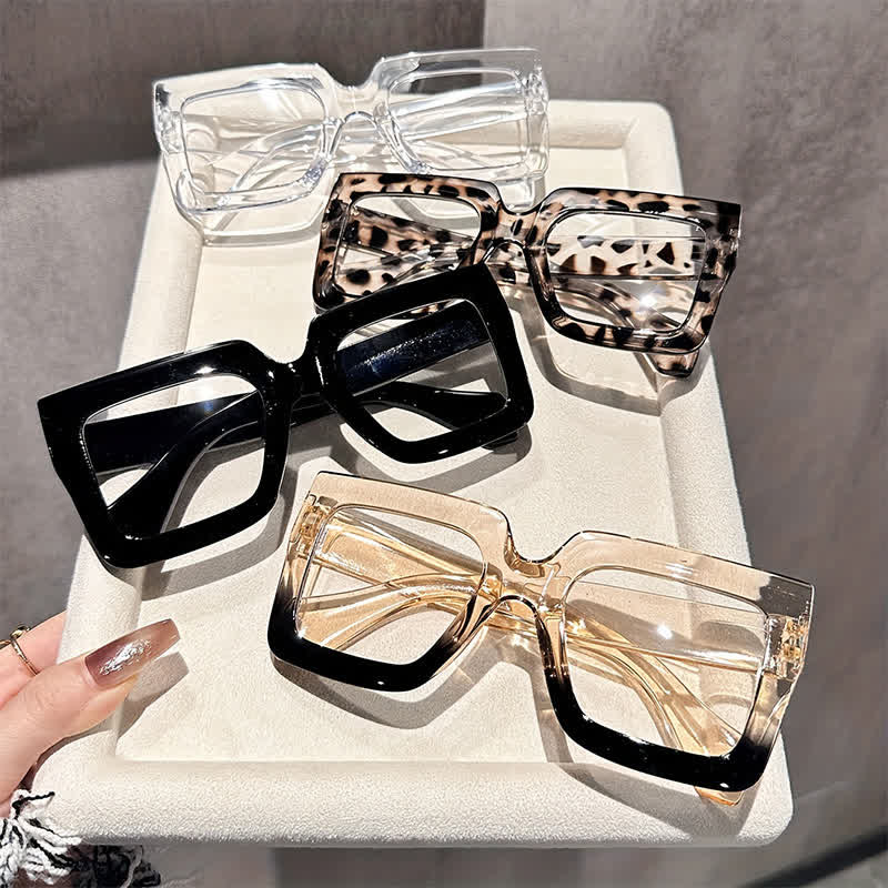 Spykay™ EG26913 Oversized Square Frame Fashion Anti-blue Light Thick Glasses - image 2