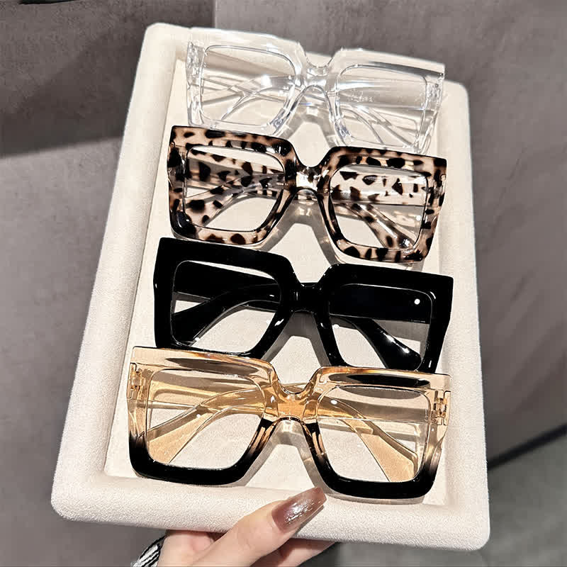 Spykay™ EG26913 Oversized Square Frame Fashion Anti-blue Light Thick Glasses - image 1