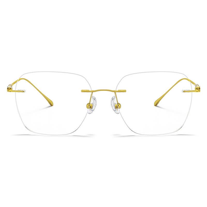 Spykay™ EG26917 Unsiex Retro Chrome Hearts Square Titanium Frame Anti-blue Light Rimless Glasses - image 2