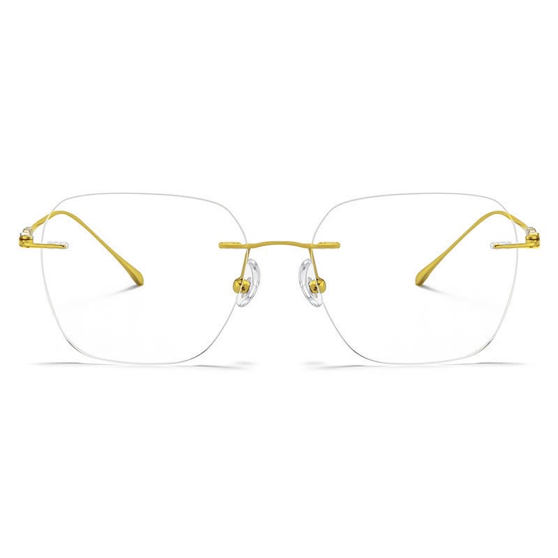 Spykay™ EG26917 Unsiex Retro Chrome Hearts Square Titanium Frame Anti-blue Light Rimless Glasses - image 2