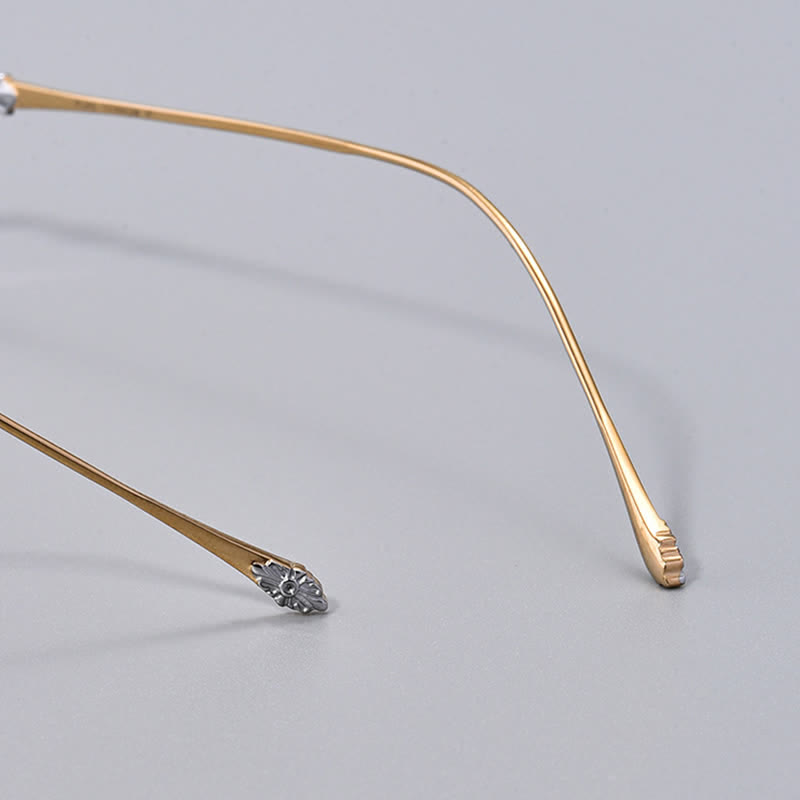 Spykay™ EG26918 Unsiex Retro Rectangle Titanium Frame Anti-blue Light Rimless Glasses - image 9