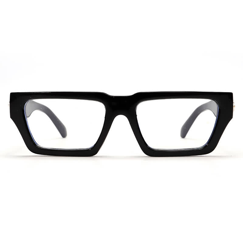 Spykay™ EG26922 Unsiex Rhinestone Cross Decor Square Frame Anti-blue Light Black Glasses - image 2