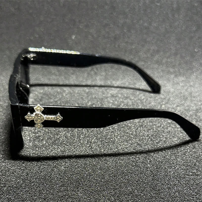 Spykay™ SG61019 Unsiex Rhinestone Cross Decor Square Frame Sunglasses - image 2