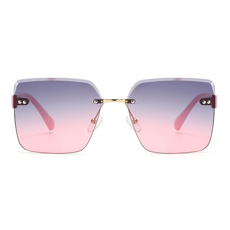 Spykay™ SG61018 Oversized Square Frame Hipster Rimless Sunglasses - image 6