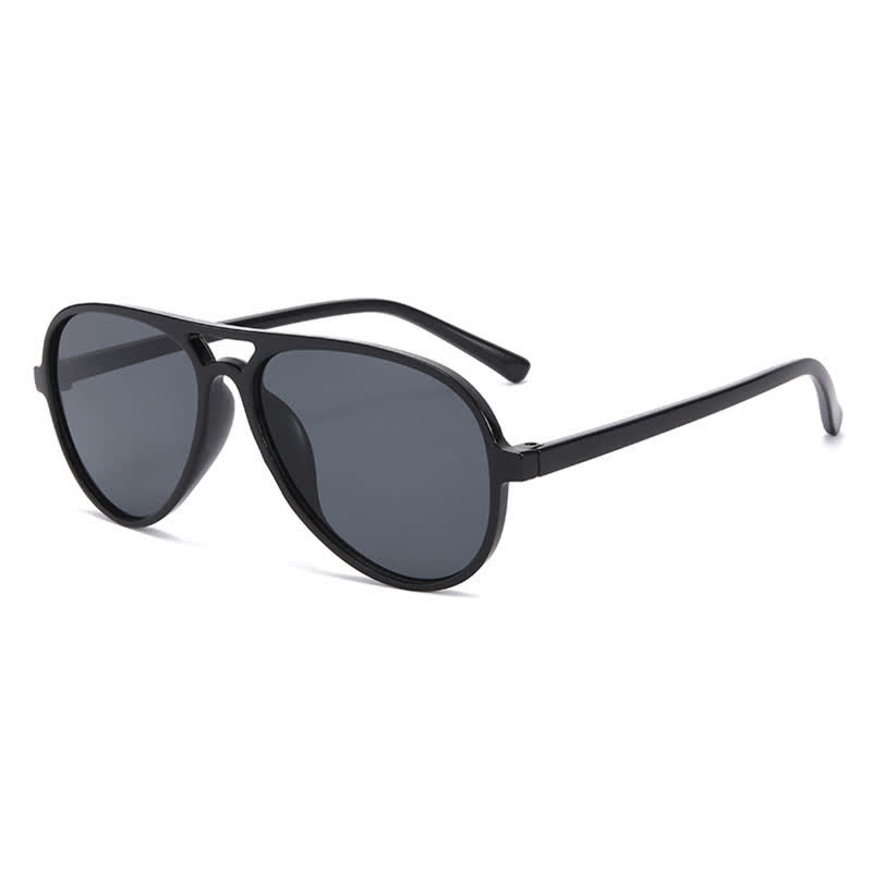 Spykay™ SG61020 Unsiex Double Bridges Retro Classic Aviator Sunglasses - Black - image 2