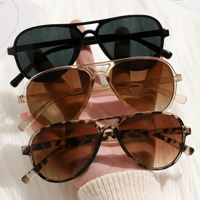 Spykay™ SG61020 Unsiex Double Bridges Retro Classic Aviator Sunglasses - image 1