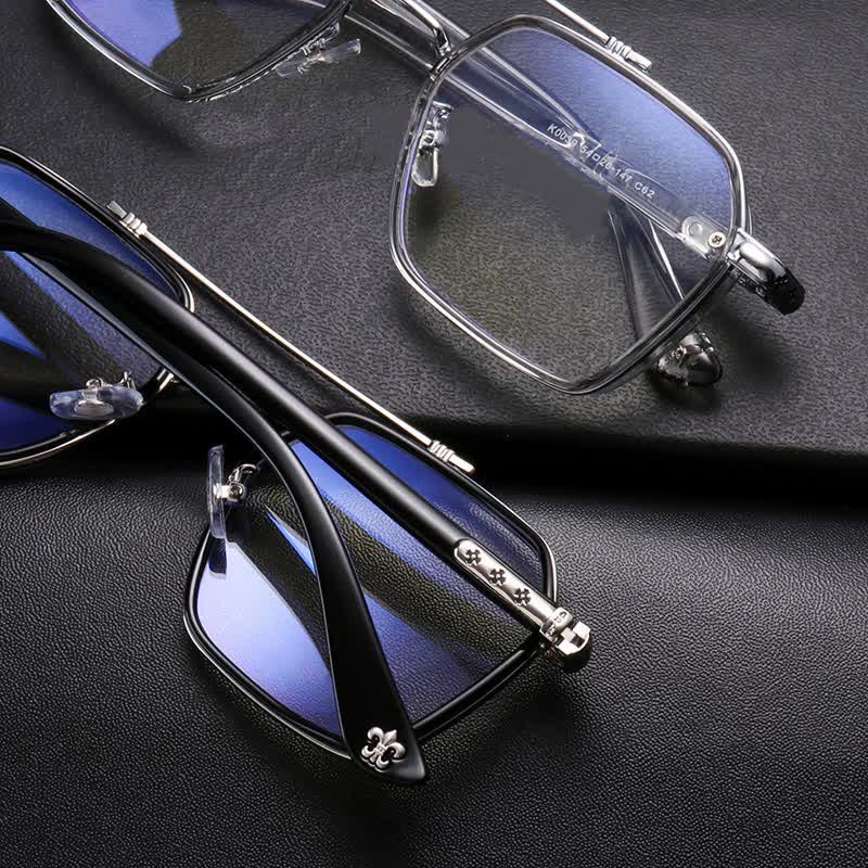 Spykay™ EG26920 Unsiex Square Frame Anti-blue Light Double Bridges Retro Glasses - image 5