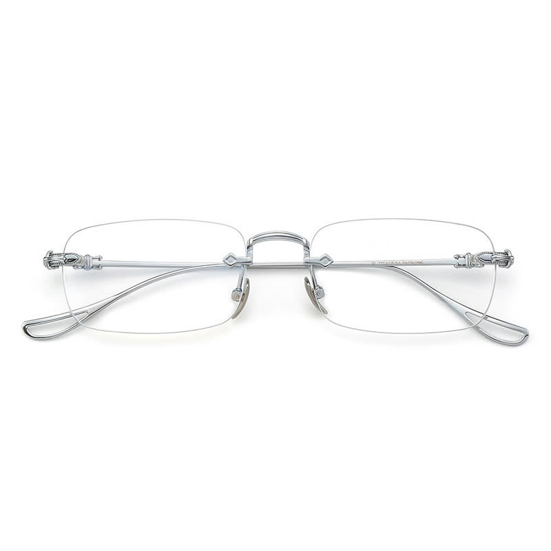 Spykay™ EG26923 Retro Gothic Cross Unisex Rimless Titanium Frame Anti-blue Light Glasses - image 2