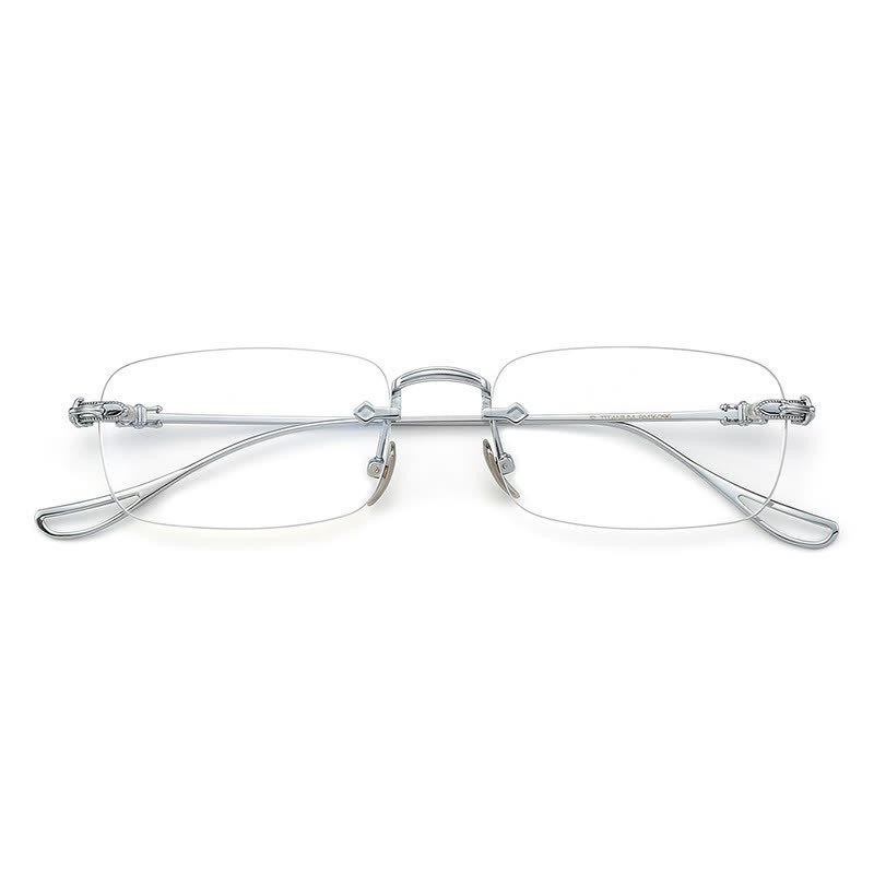 Spykay™ EG26923 Retro Gothic Cross Unisex Rimless Titanium Frame Anti-blue Light Glasses - image 2