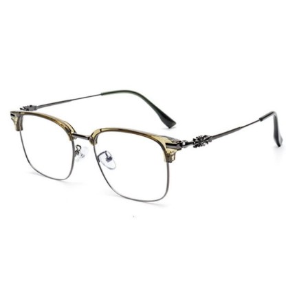 Spykay™ EG26924 Retro Gothic Cross Unisex Square Frame Anti-blue Light Browline Glasses - Green - image 5