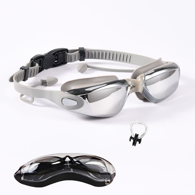 Spykay™ SG61021 Swimming Goggles No Leaking Full Protection Adult Men Women Youth with Earplugs,Nose clip and Case  - B-Grey - image 16