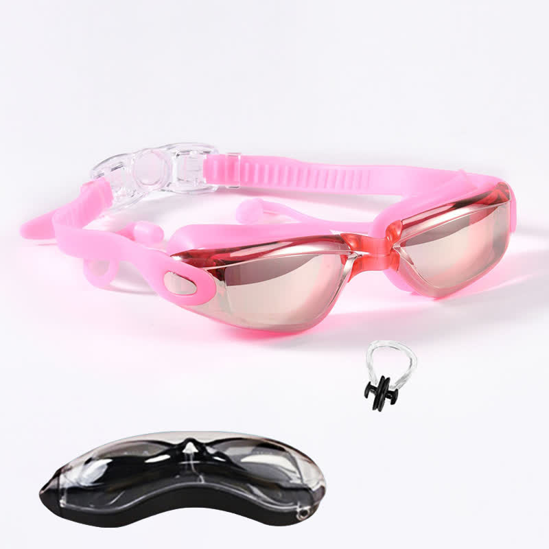 Spykay™ SG61021 Swimming Goggles No Leaking Full Protection Adult Men Women Youth with Earplugs,Nose clip and Case  - B-Pink - image 15