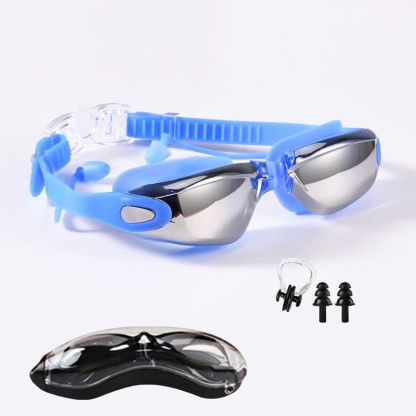 Spykay™ SG61021 Swimming Goggles No Leaking Full Protection Adult Men Women Youth with Earplugs,Nose clip and Case  - B-Blue - image 14