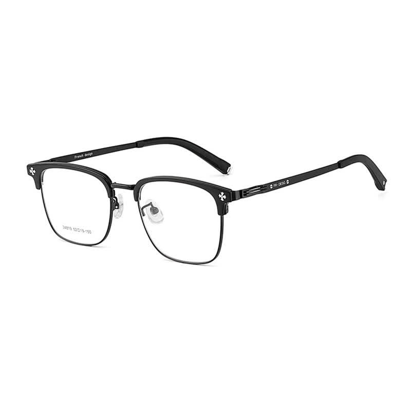 Spykay™ EG26925 Gothic Cross Unisex Square Frame Anti-blue Light Retro Browline Glasses - Black - image 1