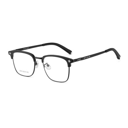 Spykay™ EG26925 Gothic Cross Unisex Square Frame Anti-blue Light Retro Browline Glasses - Black - image 1