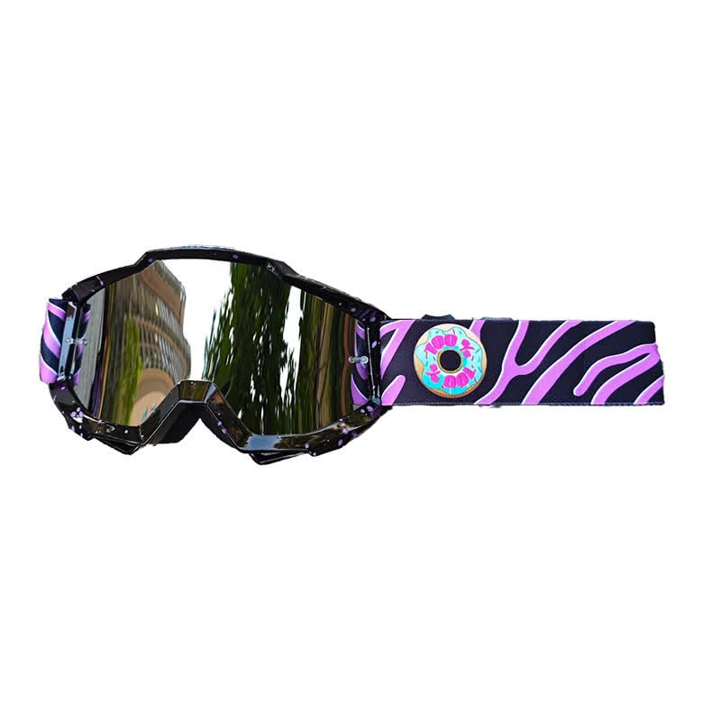 Spykay™ SG61024 100% donut Windproof Ski Goggles Motorcycle Goggles for Men Women  - Purple/Grey - image 2