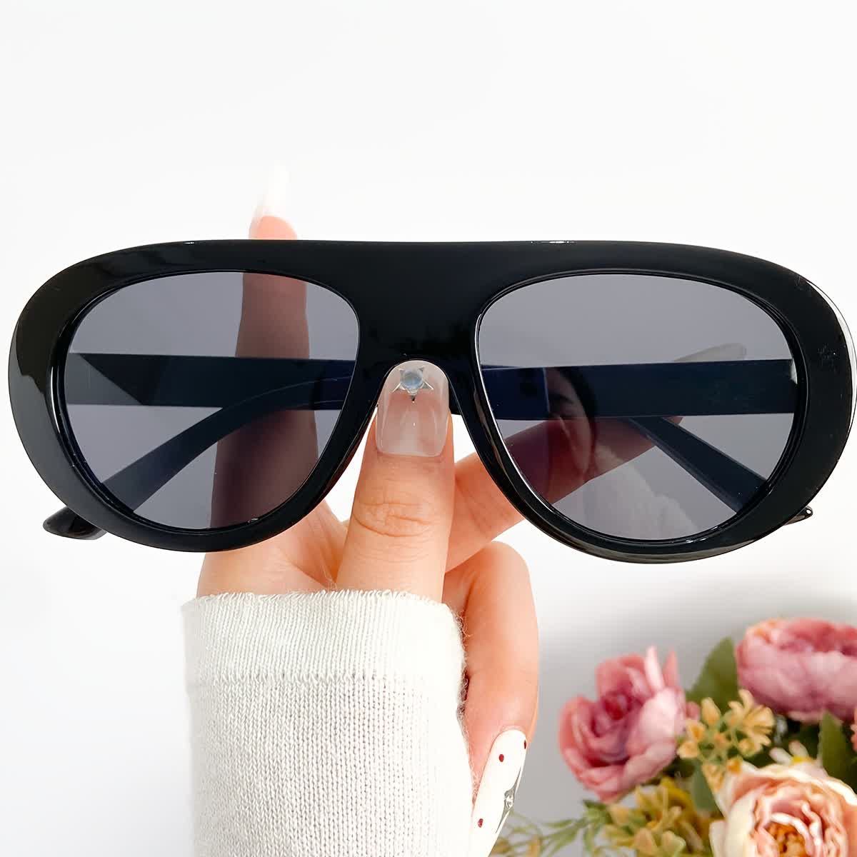 Spykay™ SG60879 Unsiex Vintage Small Aviator Sunglasses - Black - image 10