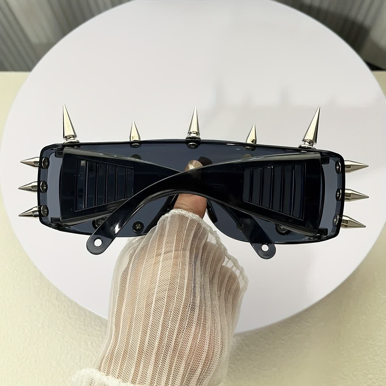 Spykay™ SG60834 Rivet Decor Y2K Cyberpunk Hipster Sunglasses - image 19