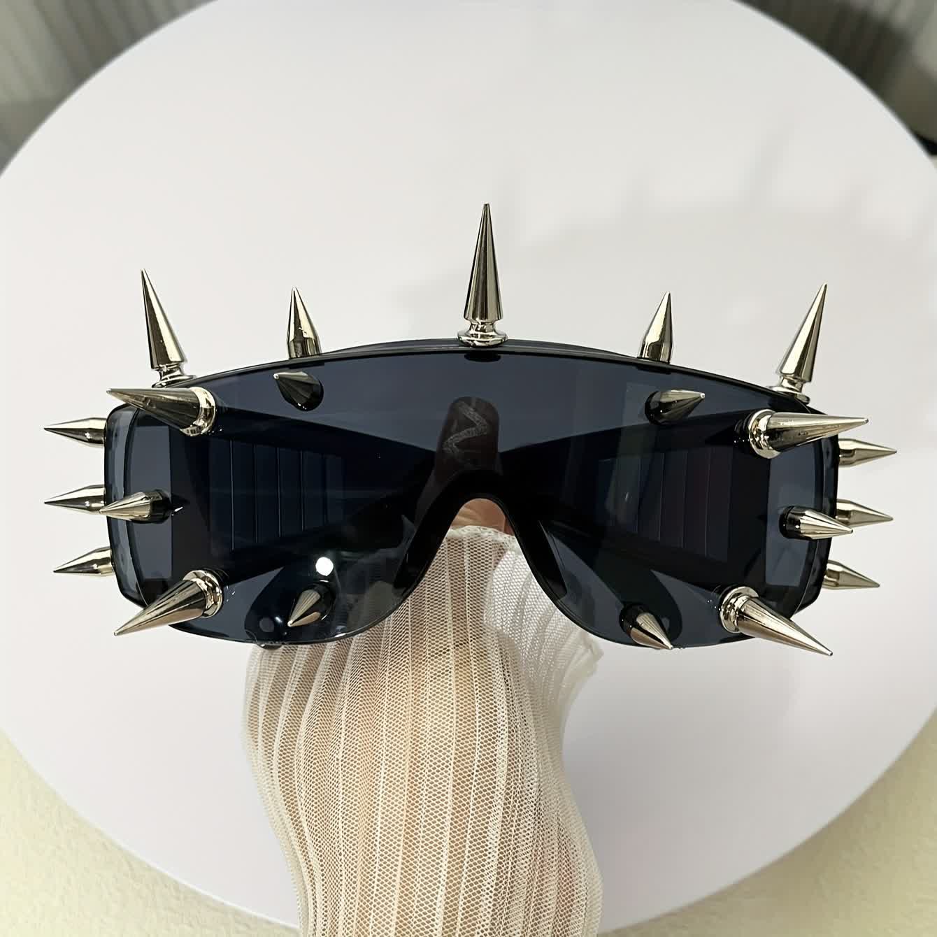 Spykay™ SG60834 Rivet Decor Y2K Cyberpunk Hipster Sunglasses - image 18