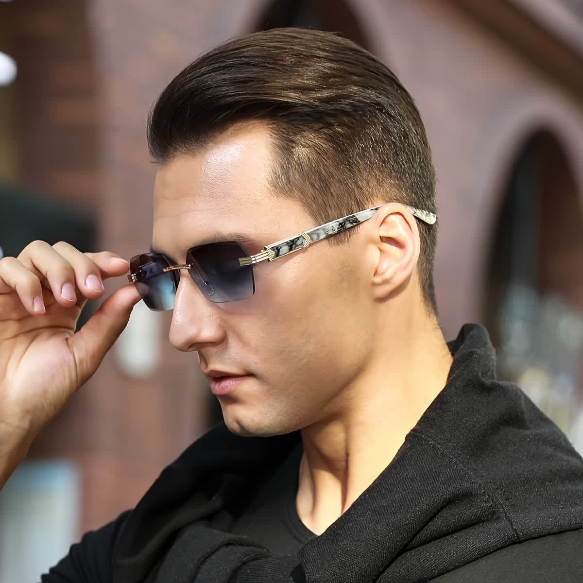 Spykay™ SG60746 Rimless Geometric Frame Tinted Sunglasses - image 6