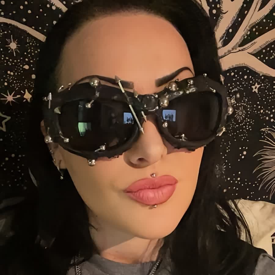 Spykay™ SG60924 CyberPunk Style Irregular Shaped Rivet Decor Sunglasses for Party - image 5