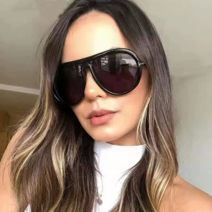 Spykay™ SG60759 'T' Design Hipster Aviator Sunglasses - Black/Grey - image 6