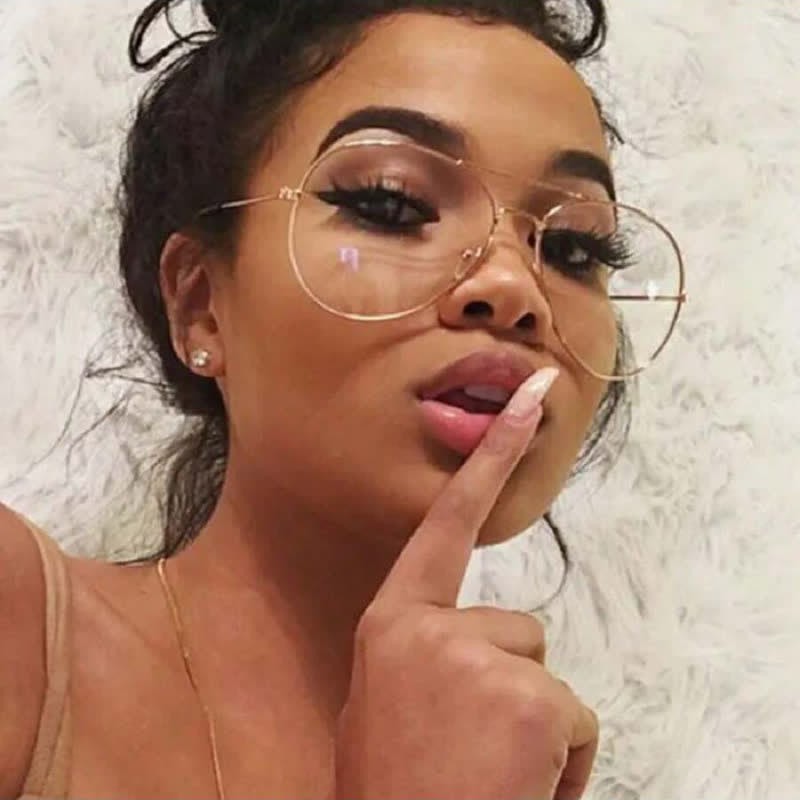 Spykay™ EG26827 Hipster Metal Retro Anti-blue Light Aviator Glasses - Golden - image 7