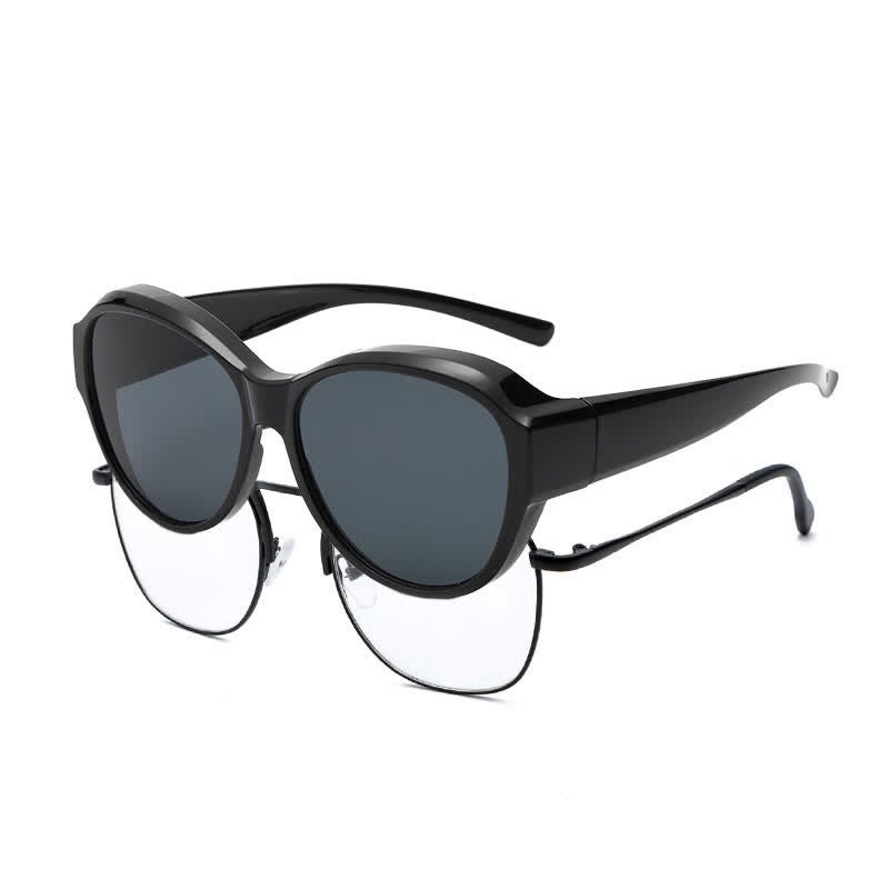 Spykay™ SG61036 Fit Over Glasses Butterfly Frame Polarized Sunglasses - Black - image 3