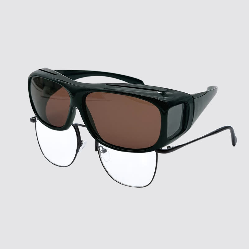 Spykay™ SG60960 Fit Over Glasses Wrap Around Polarized Sunglasses for Sports&Driving - Black/Brown - image 14