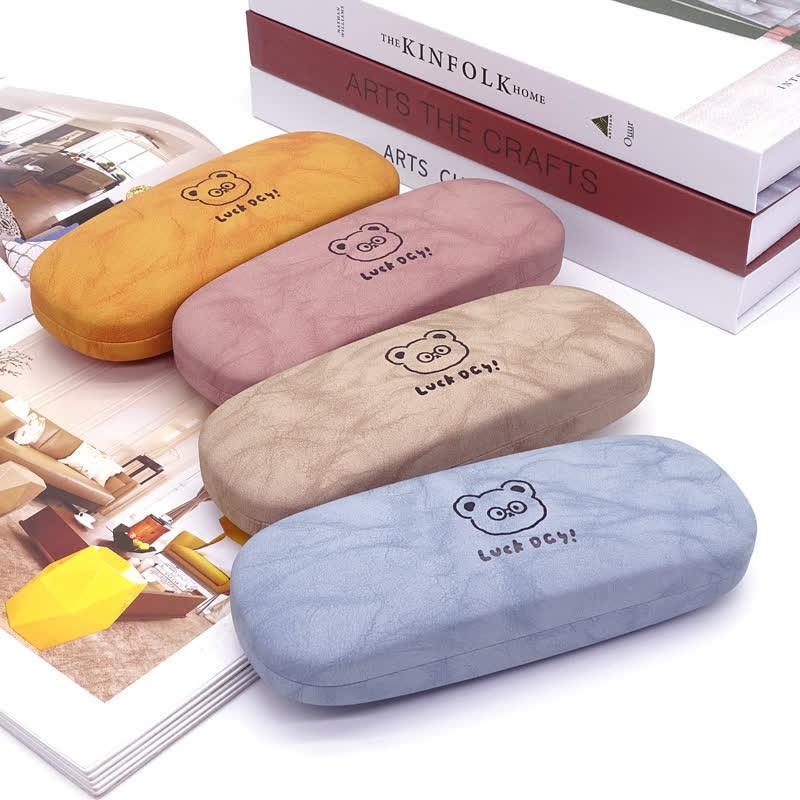 【 Free Gift On Orders Over $30】Spykay™ SG61039 Unisex Bear Print Hard Eyeglass Case - Random - One Size - image 1